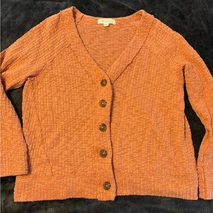 Vince Camuto Textured Coral Cardigan